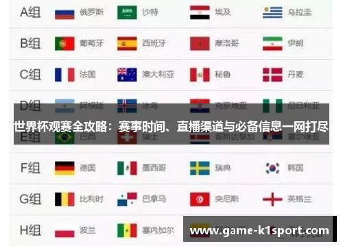世界杯观赛全攻略：赛事时间、直播渠道与必备信息一网打尽